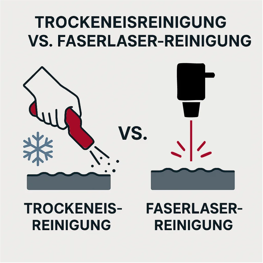 Trockeneisreinigung Reinigung vs. Faserlaser-Reinigung